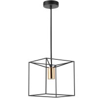SUSPENSION  FILIZ NOIRE/CUIVRE  20X20 H20