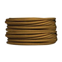 TIBELEC Câble tissu marron 3m