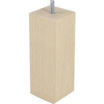 Pied de lit carré bois brut H.150 60x60mm - BAR PLUS