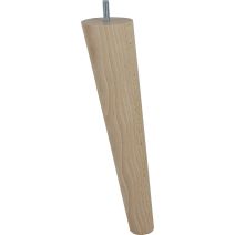 Pied de lit fuseau incliné bois brut H.250 Ø60mm - BAR PLUS