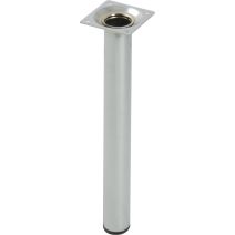 Pied metallique cylindrique sans verin chrome H.250 ∅30 - BAR PLUS