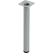 Pied metallique cylindrique sans verin gris H.250 ∅30 - BAR PLUS