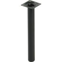 Pied metallique cylindrique sans verin noir H.250 ∅30 - BAR PLUS