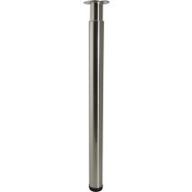 Pied métal cylindrique réglable chrome H.705-1100 ∅60 - BAR PLUS 