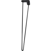 Pied de table métal filaire noir h.71cm Ø1cm - BAR PLUS