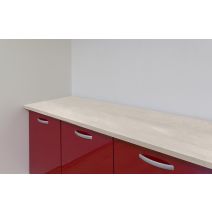 Plan de travail stratifié chêne cérusé 200 x 63 cm épaisseur 28 mm