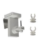 2 supports plastique Clip'vit+ à clipser pour tringle de vitrage "3 en 1" blanc - MOBOIS