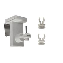 2 supports plastique Clip'vit+ à clipser pour tringle de vitrage "3 en 1" blanc - MOBOIS