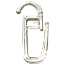 12 agrafes plastique pour anneaux plats et ronds de petite section cristal - MOBOIS