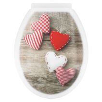 Abattant WC Coeur Polypropylène Blanc