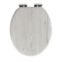 Abattant WC Chêne gris déclipsable frein de chute - WENKO