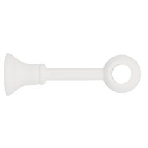 Support de barre à rideau en bois œil Ø20 70130mm laqué blanc - INVENTIV