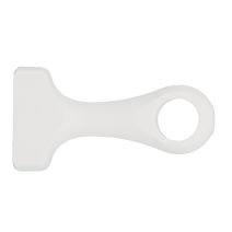 Support monobloc de barre à rideau en bois Ø20 85mm laqué blanc - INVENTIV