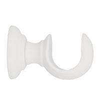 Support plafond de barre à rideau en bois Ø35 ouvert 65 mm laqué blanc - INVENTIV 