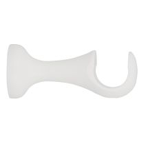 Support de barre à rideau en bois ouvert Ø35 110mm laqué blanc - INVENTIV