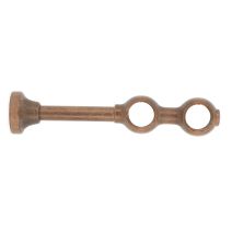 Support de barre à rideau en bois œil fermé Ø28 double 150/215mm chêne foncé - INVENTIV