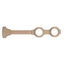 Support de barre à rideau en bois œil fermé Ø28 double 150/215mm naturel - INVENTIV