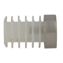 Embout de barre à rideau en métal Ø20 Fermium chrome mat