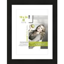 Cadre photo Apollon Bois 18x24cm pour photo 13x18cm Noir - NIELSEN