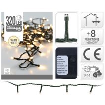 Guirlande lumineuse LED - blanc chaud- intérieur/extérieur - 32m