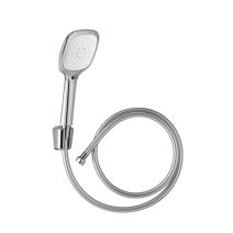 Combiné trio tila 2 jets flexible pvc silver 1m75
