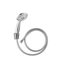 Combiné trio zen 4 jets stop flexible pvc silver 1m75