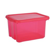 Boite de rangement avec couvercle Funny Box 18L framboise EDA