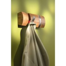 Porte-manteau Bois type bambou arrondi. 2 crochets longueur