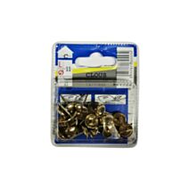 Clous tapissier laiton 11mm - 25 pièces