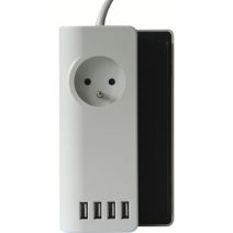Station d'accueil avec prise électrique + 4 ports USB