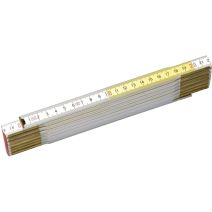 Mesure pliante bois blanc-jaune