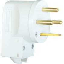 Fiche mâle 3 pôles + terre 380V avec serre-câble
