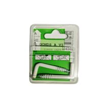 2 Gonds à vis L.50mm ø5mm zingués laqués