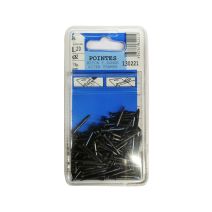 Pointes béton tête ronde en acier trempé L20 ø2 75g