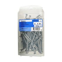 Pointes tête plate acier 4x90mm 1kg