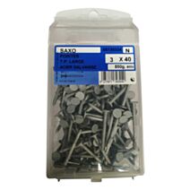 Pointes tête plate large acier galvanisé 3x40mm 850g