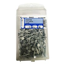 Pointes tête plate large acier 3x35mm 850g
