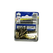 Pointes tête ronde laiton 20x1,8mm 40g
