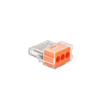 10 bornes auto câble rigide 1,5 à 2,5 3 trous orange - DEBFLEX