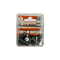 Vis métaux tête fraisée acier zingué 10x5mm - 20 pièces