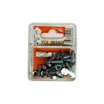 Vis métaux tête fraisée acier zingué 16x5mm - 20 pièces
