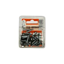 Vis métaux tête fraisée acier zingué 20x4mm - 22 pièces