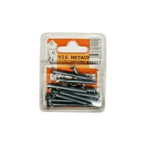 Vis métaux tête fraisée acier zingué 40x4mm - 16 pièces