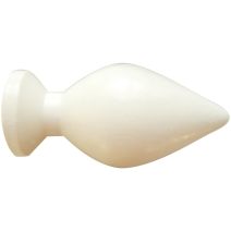 1 décor bois d'extrémité bi-cône Ø35 laqué blanc