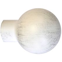 1 embout métal boule Ø20 blanc argenté