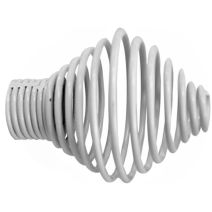 1 embout métal cage Ø20 blanc brillant