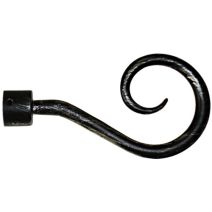 1 embout métal crosse Ø20 noir argenté