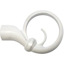1 embout métal entrelacé Ø20 blanc argenté