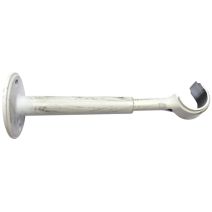 1 support métal ouvert Ø20 extensible de 120 à 180mm blanc a