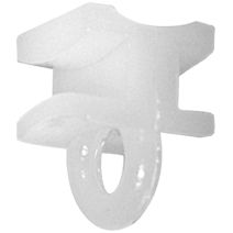 10 glisseurs plastique pour rail 14x8 blanc